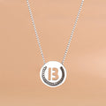 Circular Initial 'B' Necklace