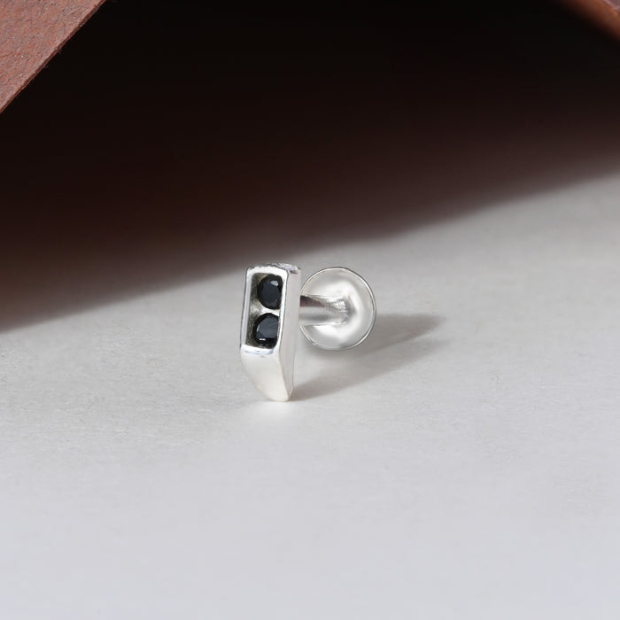 Classic Bar Silver Nose Pin