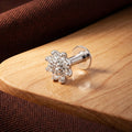 Classic Crystal Bloom Silver Stud