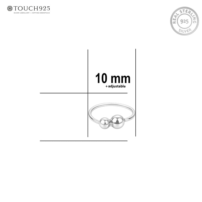 Classic Dual Bead Helix Hoop