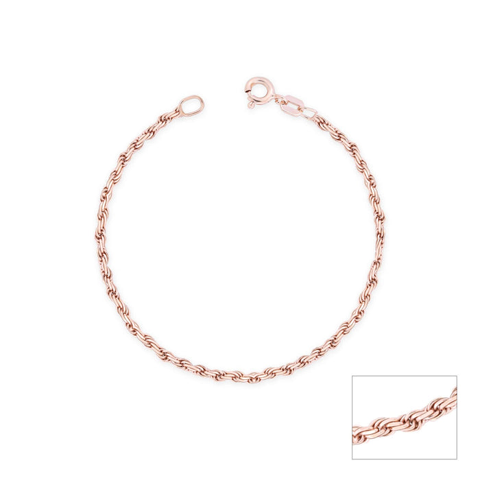 Classic Rolo Silver Anklet