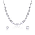 Classic Tennis Silver Necklace Set