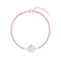 Clover Charm Mesh Silver Bracelet