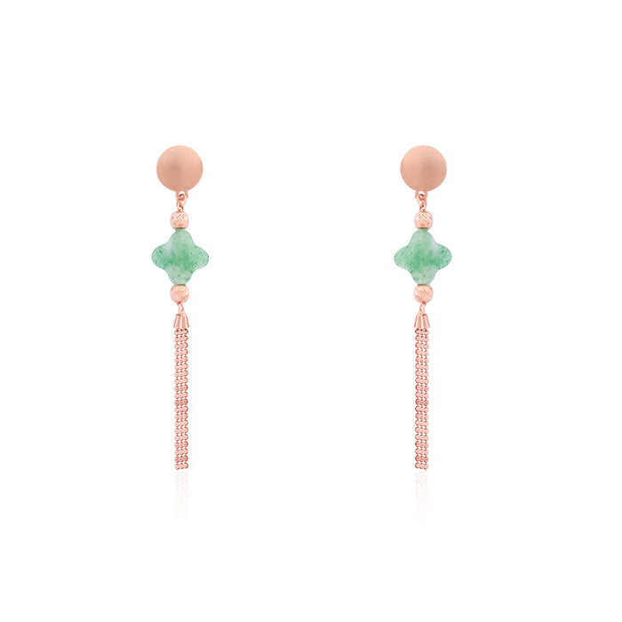 Clover Layered Silver Necklace Set