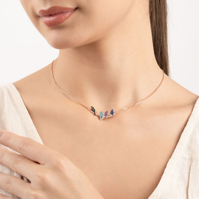 Colorful Bird Charm Necklace