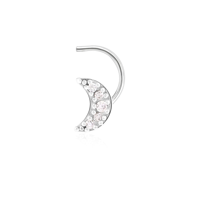 Crescent Glow Nose Pin