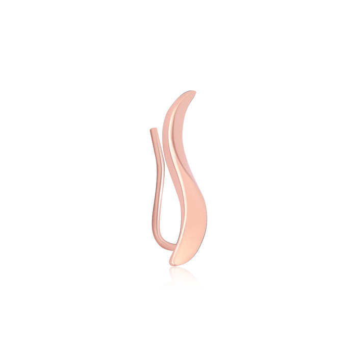 Crescent Wave Silver Earrings