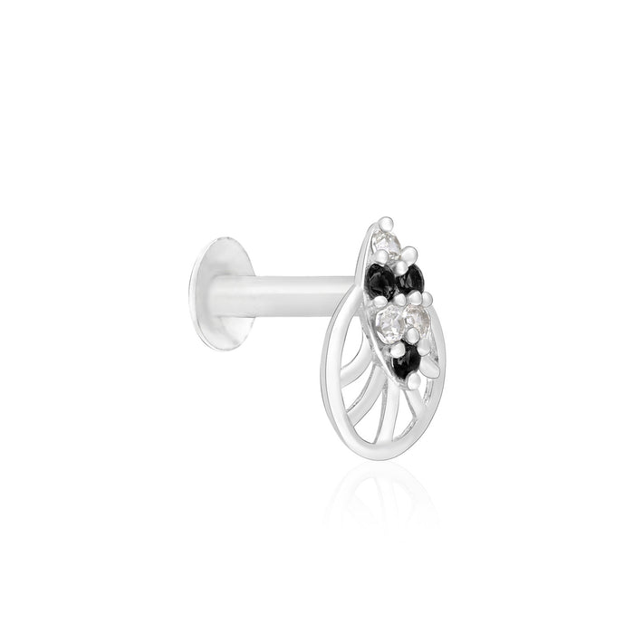 Crest Cluster Silver Nose Pin