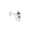 Crest Cluster Silver Nose Pin