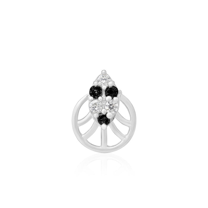 Crest Cluster Silver Nose Pin