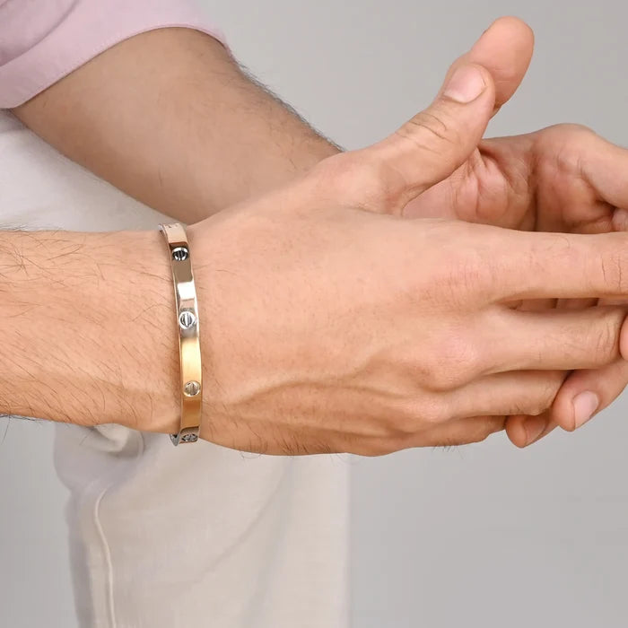 silver kada for men