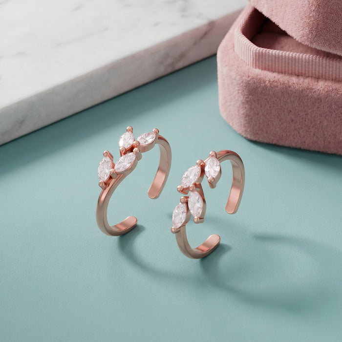 Crystal Flare Toe Ring