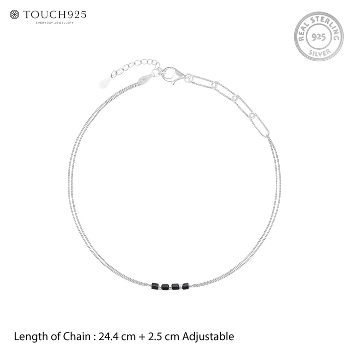 Cube Link Silver Anklet
