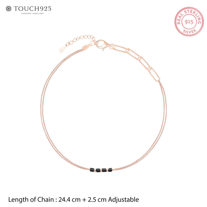 Cube Link Silver Anklet