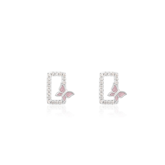 CZ Butterfly Pendant Set
