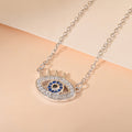 CZ Silver Evil Eye Necklace