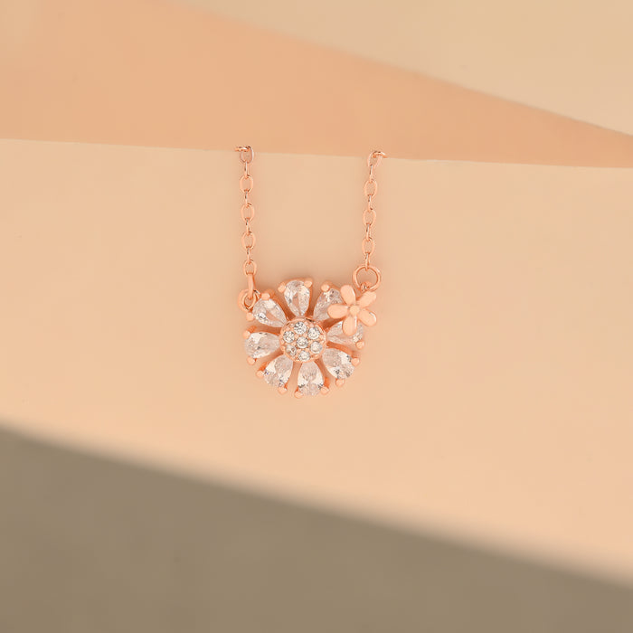 Daisy CZ Pendant Necklace
