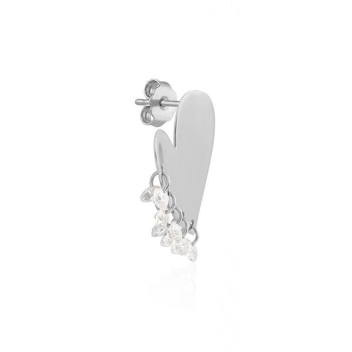 Dangling Stone Heart Studs