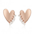 Dangling Stone Heart Studs