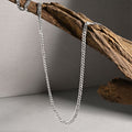 Diamond-Cut Curb Silver Chain