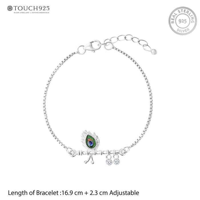 Divine Flute Dangle Silver Bracelet