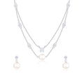 Double Layer Pearl Necklace Set