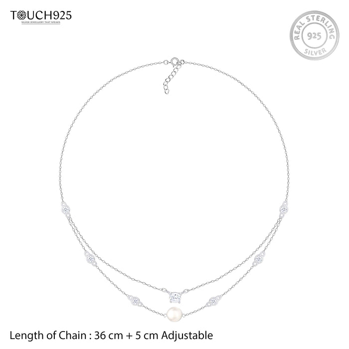 Double Layer Pearl Necklace Set
