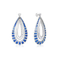 Double Layered Tear drop Dangle Earrings