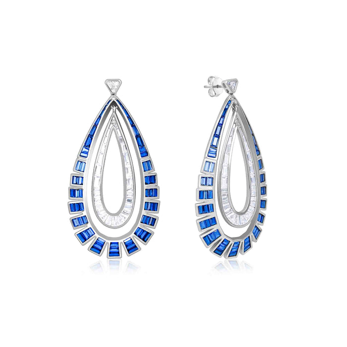 Double Layered Tear drop Dangle Earrings