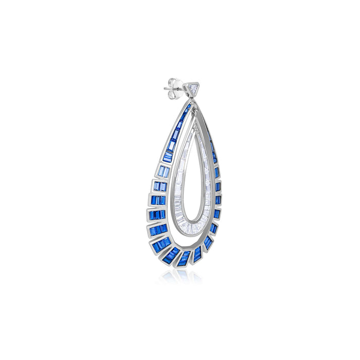 Double Layered Tear drop Dangle Earrings