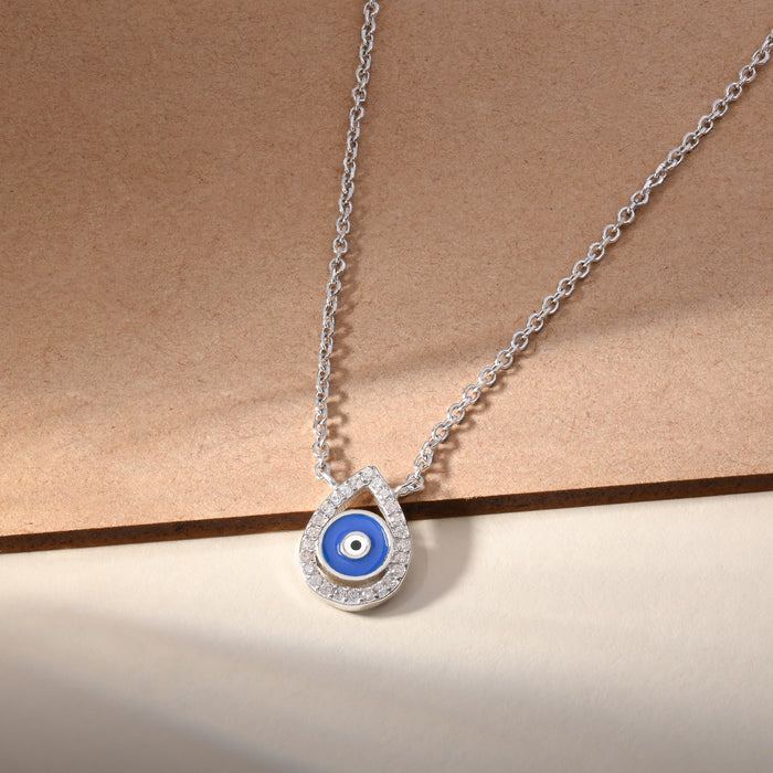 Drop Evil Eye Necklace