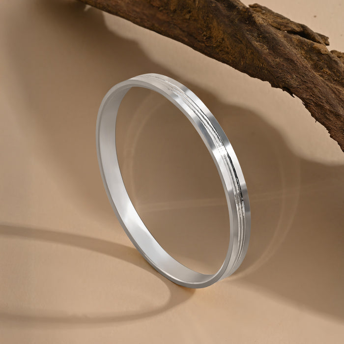 Dual Line Minimal Silver Kada