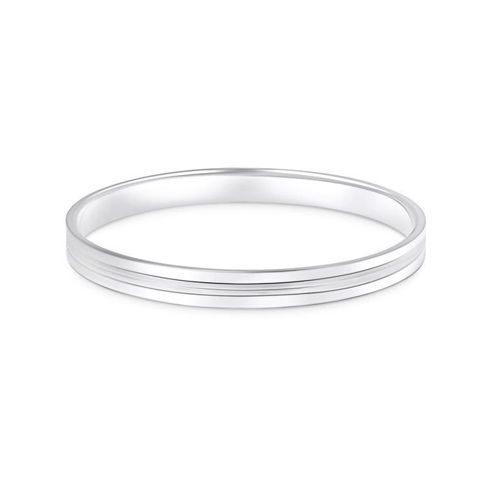 Dual Line Minimal Silver Kada