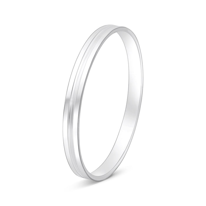 Dual Line Minimal Silver Kada