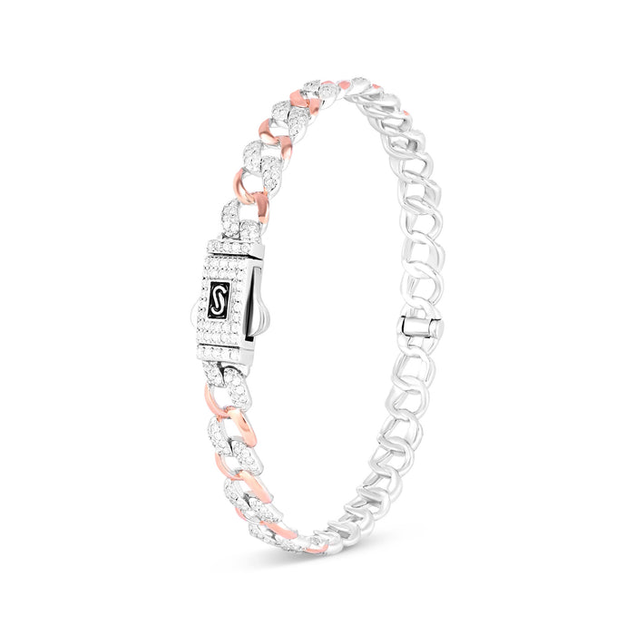 Dual Luxe Link Silver Kada