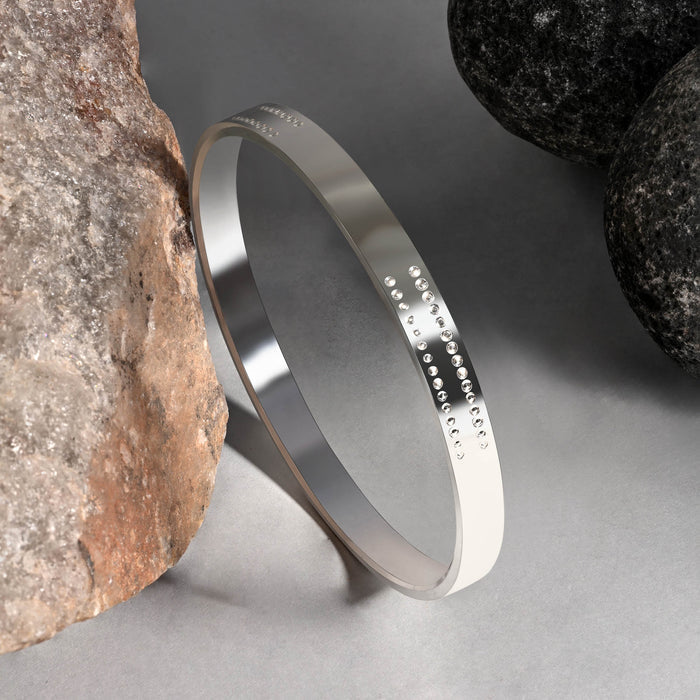 Dual-Row Dot Silver Kada