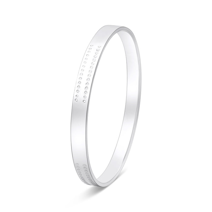 Dual-Row Dot Silver Kada