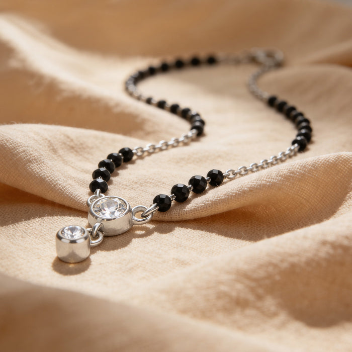 Dual Solitaire Drop Zircon Mangalsutra