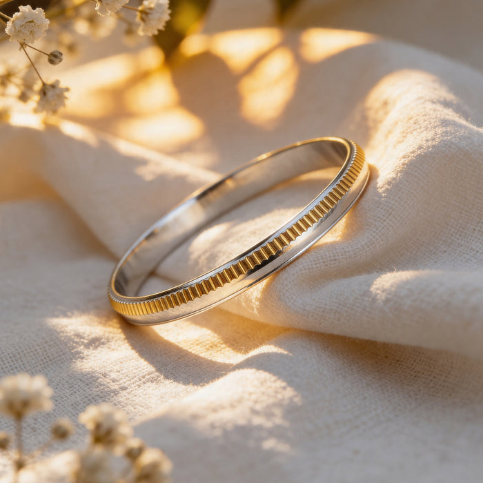 Dual-Tone Fluted Men Kada