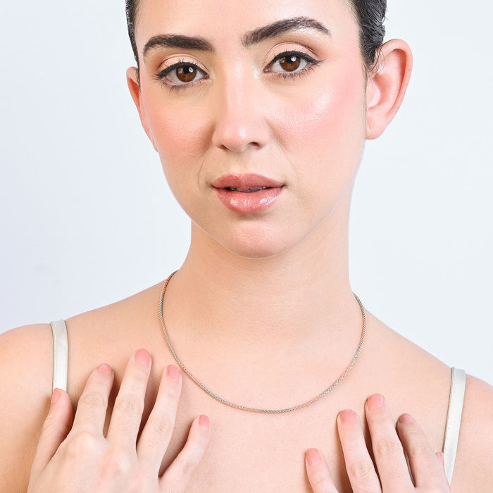 Dual-Tone Luxe Silver Chain