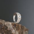 Dual Tone Solitaire Silver Ring