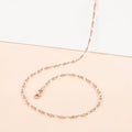 Dual-Tone Wave Beaded Silver Chain