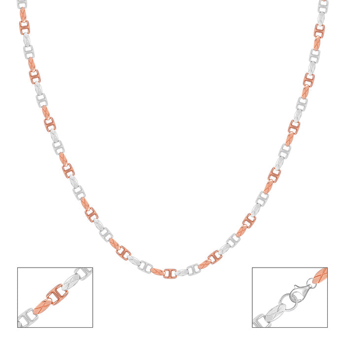 DualTone Link Silver Chain