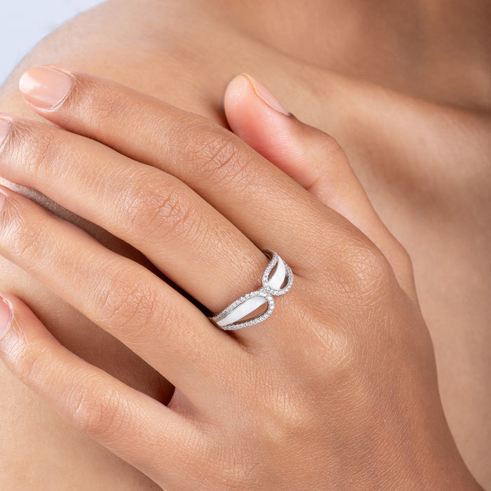 Elegant Infinity Silver Ring
