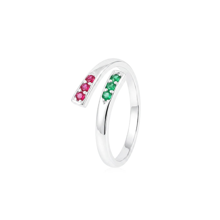 Emerald Bypass Toe Ring