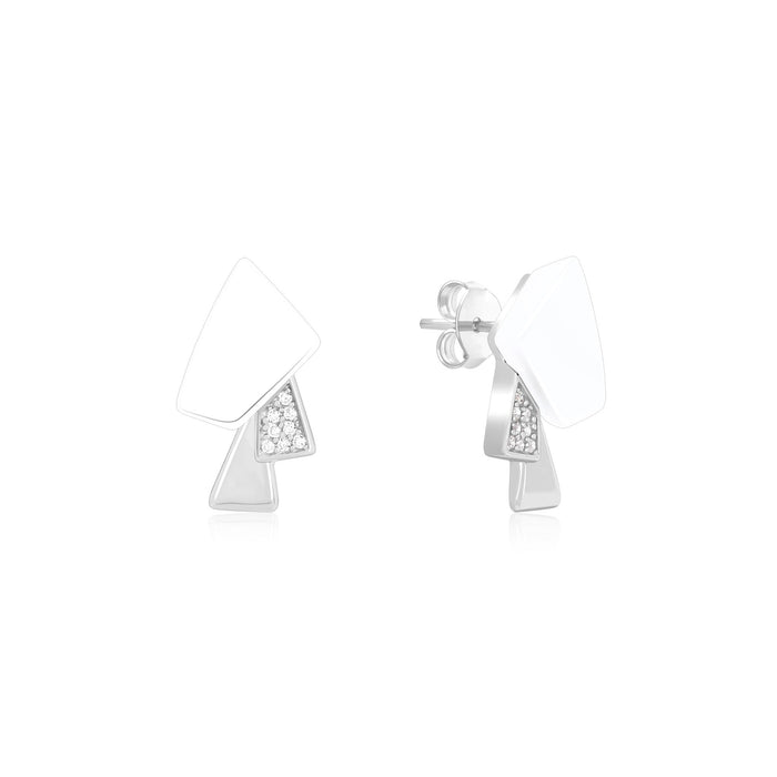 Enamel Asymmetric Earrings