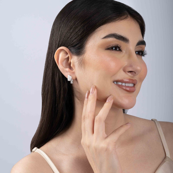 Enamel Asymmetric Earrings