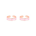 Enamel Band Silver Toe Ring