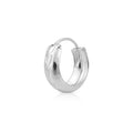 Engraved Leaf Huggie Hoop Earring