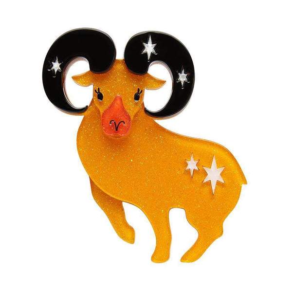 Erstwilder - Aries the Achiever Zodiac Golden Fleece Brooch - Written in the Stars (2018)